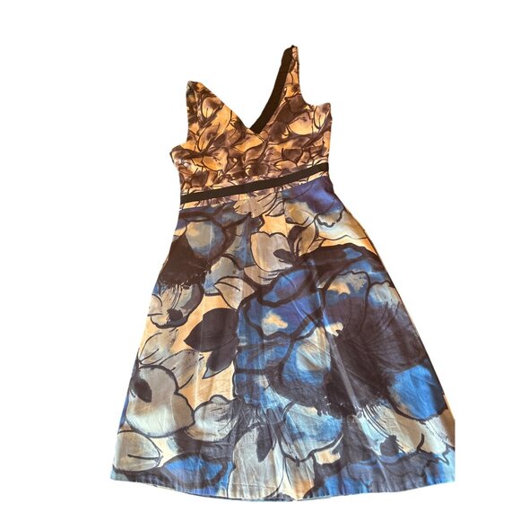 Moulinette Soeurs Womens Floral Sleeveless Cotton Dress Size 6 Blue & Purple - Picture 6 of 6